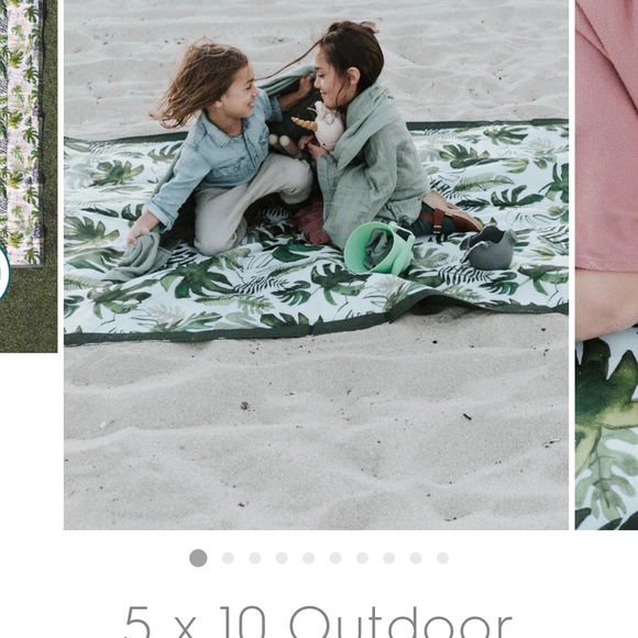 Little unicorn midnight poppy outdoor blanket 5x10ft - Picture 8 of 12